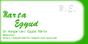 marta egyud business card